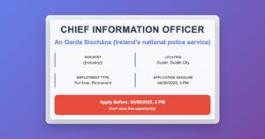 chief information officer dublin | an garda síochána