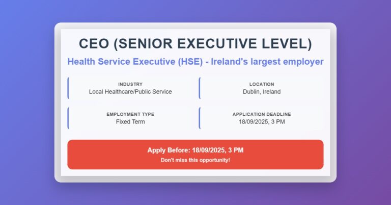 hse ceo vacancy