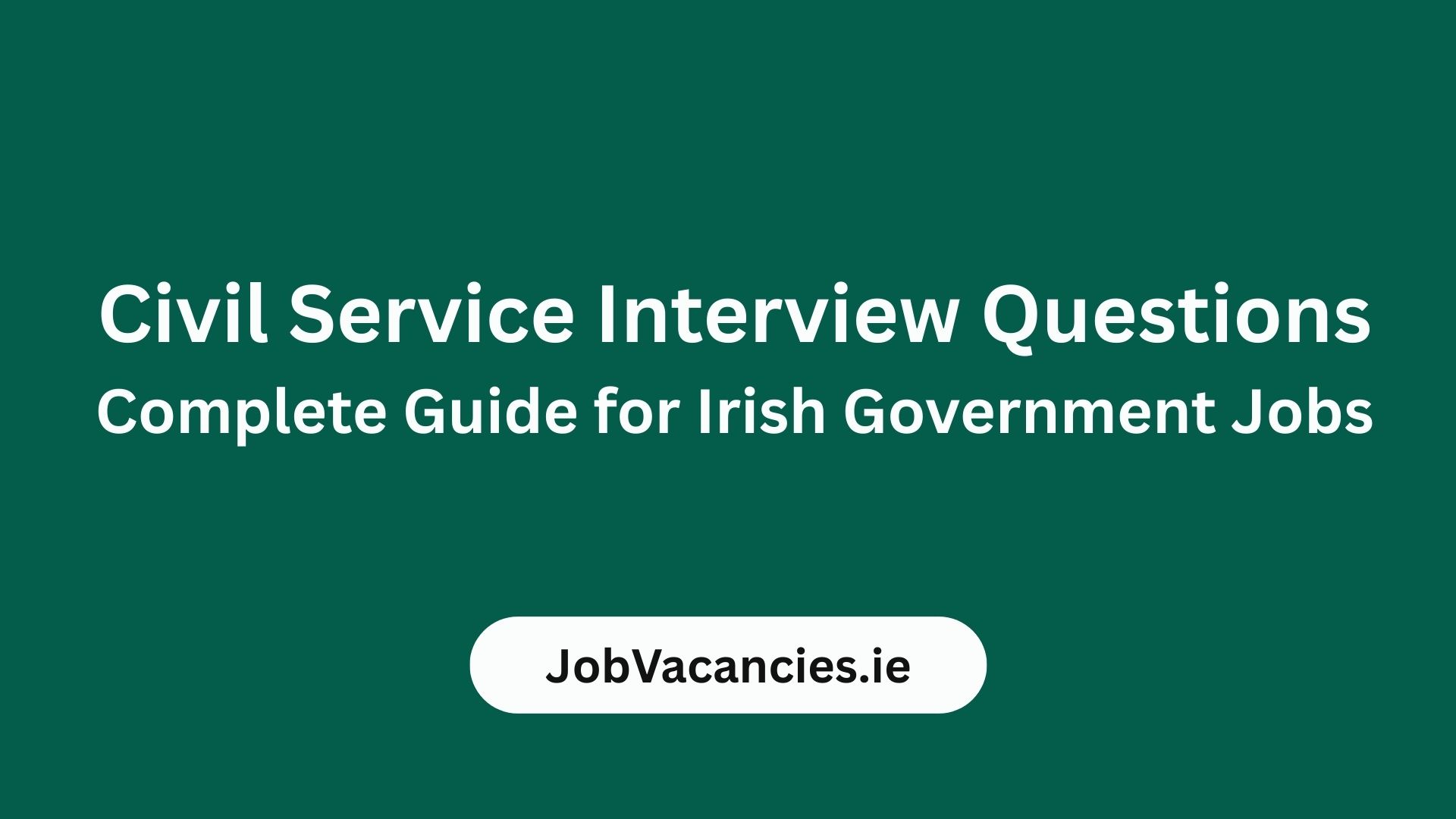 civil service interview questions