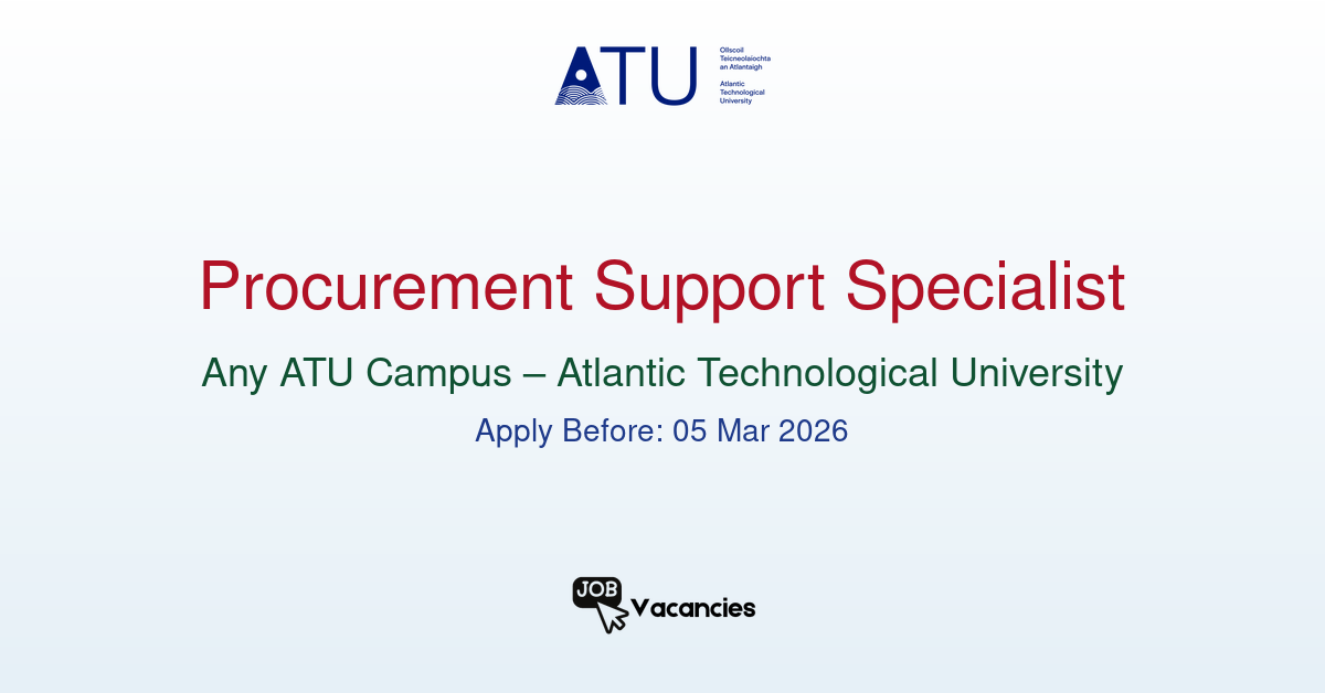 procurement support specialist any atu campus atlantic technological university.png