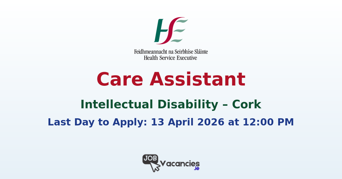 Care Assistant Intellectual Disability Cork