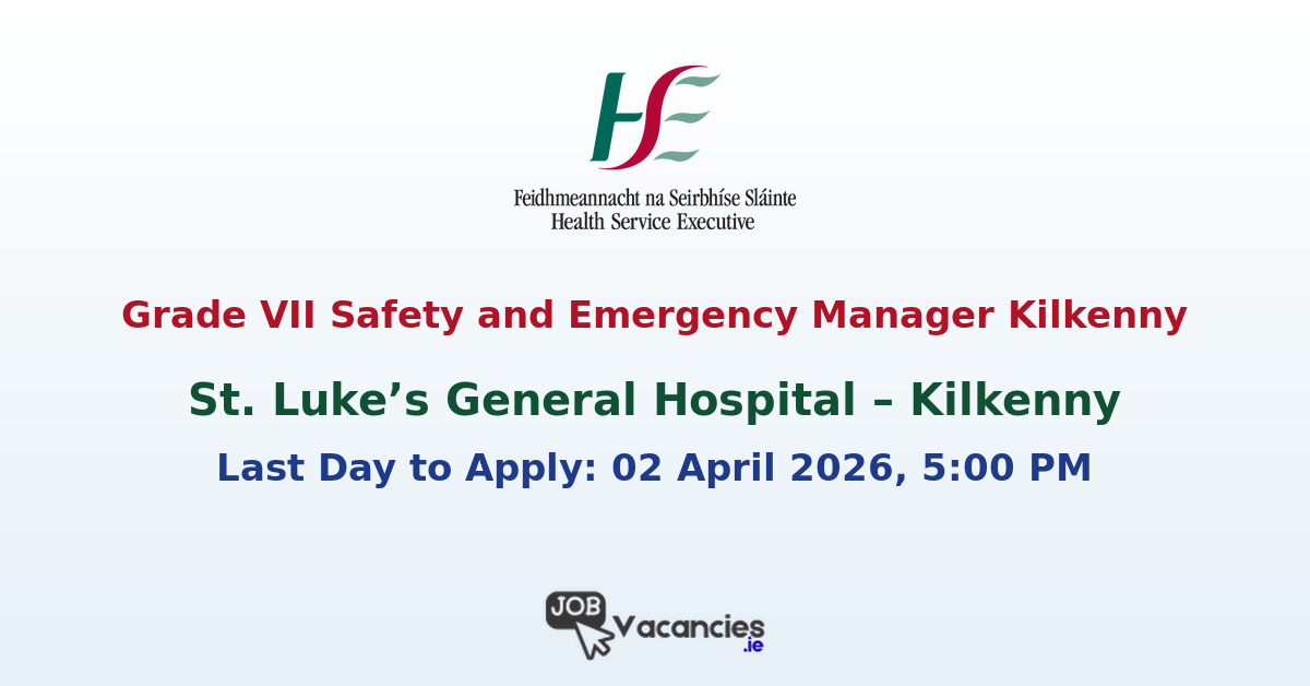 Grade VII Safety and Emergency Manager Kilkenny