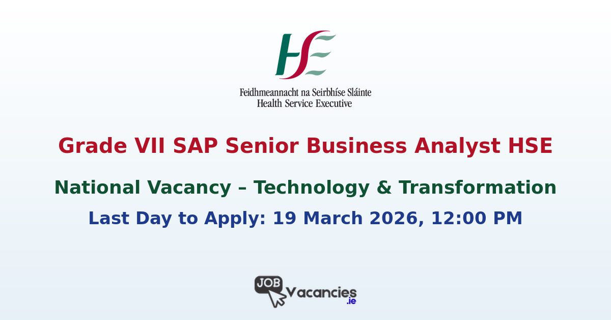 Grade VII SAP Senior Business Analyst HSE