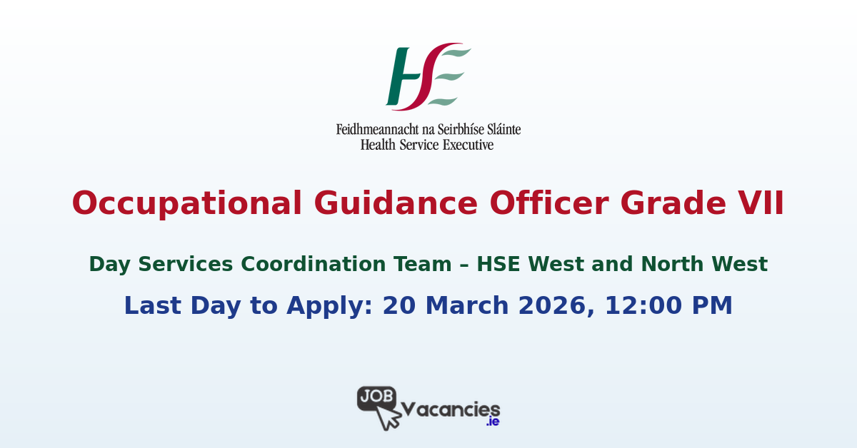 Occupational Guidance Officer Grade VII Sligo