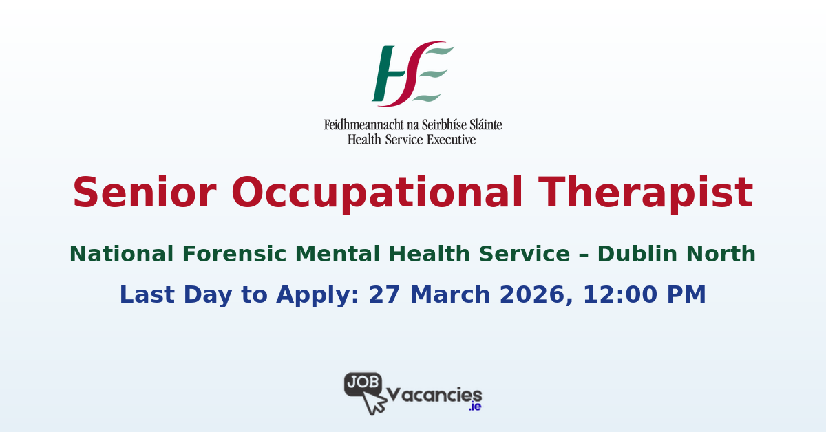 Senior Occupational Therapist Dublin – HSE Job