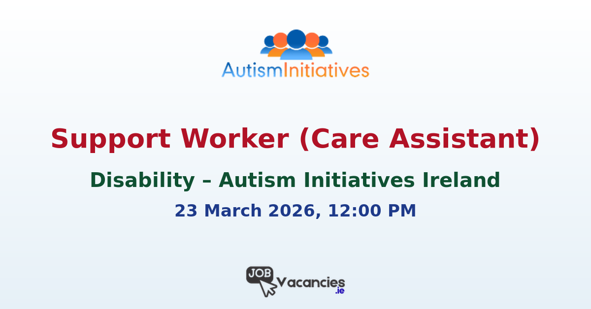 Support Worker Disability (Care Assistant) Wicklow Town