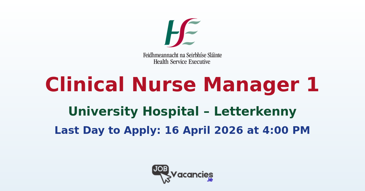 Clinical Nurse Manager 1 Paediatrics Donegal