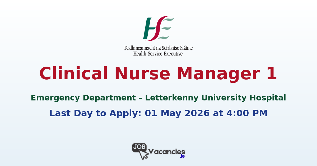 Clinical Nurse Manager 1 – Emergency Department