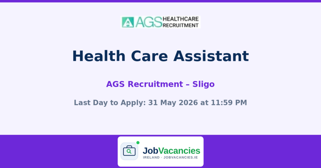 Health Care Assistant Jobs in Sligo – AGS Recruitment