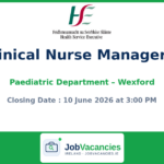 Clinical Nurse Manager 1 – Paediatric Department