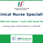 Clinical Nurse Specialist — CAMHS ED Liaison, Cork