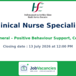 Clinical Nurse Specialist (General) — Positive Behaviour Support, Cork