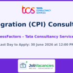 SAP SuccessFactors Integration (CPI) Consultant — Tata Consultancy Services, Dublin