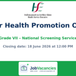 Grade VII Senior Health Promotion Officer — NSS Dublin