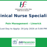 Clinical Nurse Specialist Pain Management Jobs Limerick