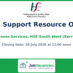 Home Support Resource Officer – Older Persons Services, HSE South West (Kerry & Cork)