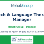 Speech & Language Therapist Manager – County Donegal